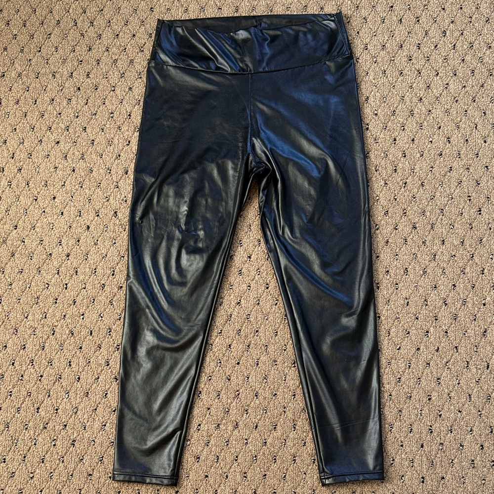 Black Faux Leather Leggings